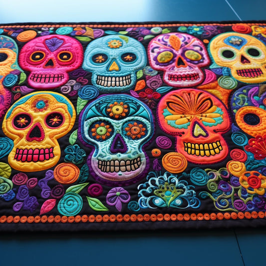 Sugar Skull TAI260224195 Quilted Placemats