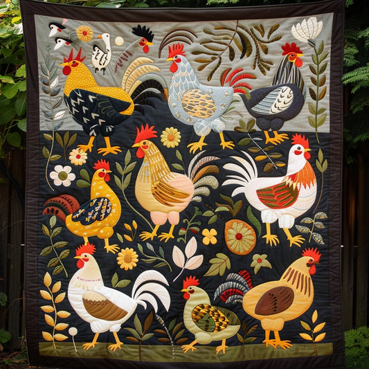 Chicken TAI080324010 Quilt Blanket