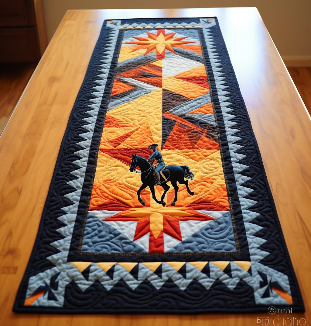 Cowboy TAI221223233 Quilted Table Runner