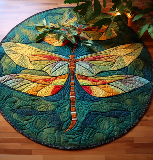 Dragonfly TAI221223040 Quilted Round Mat