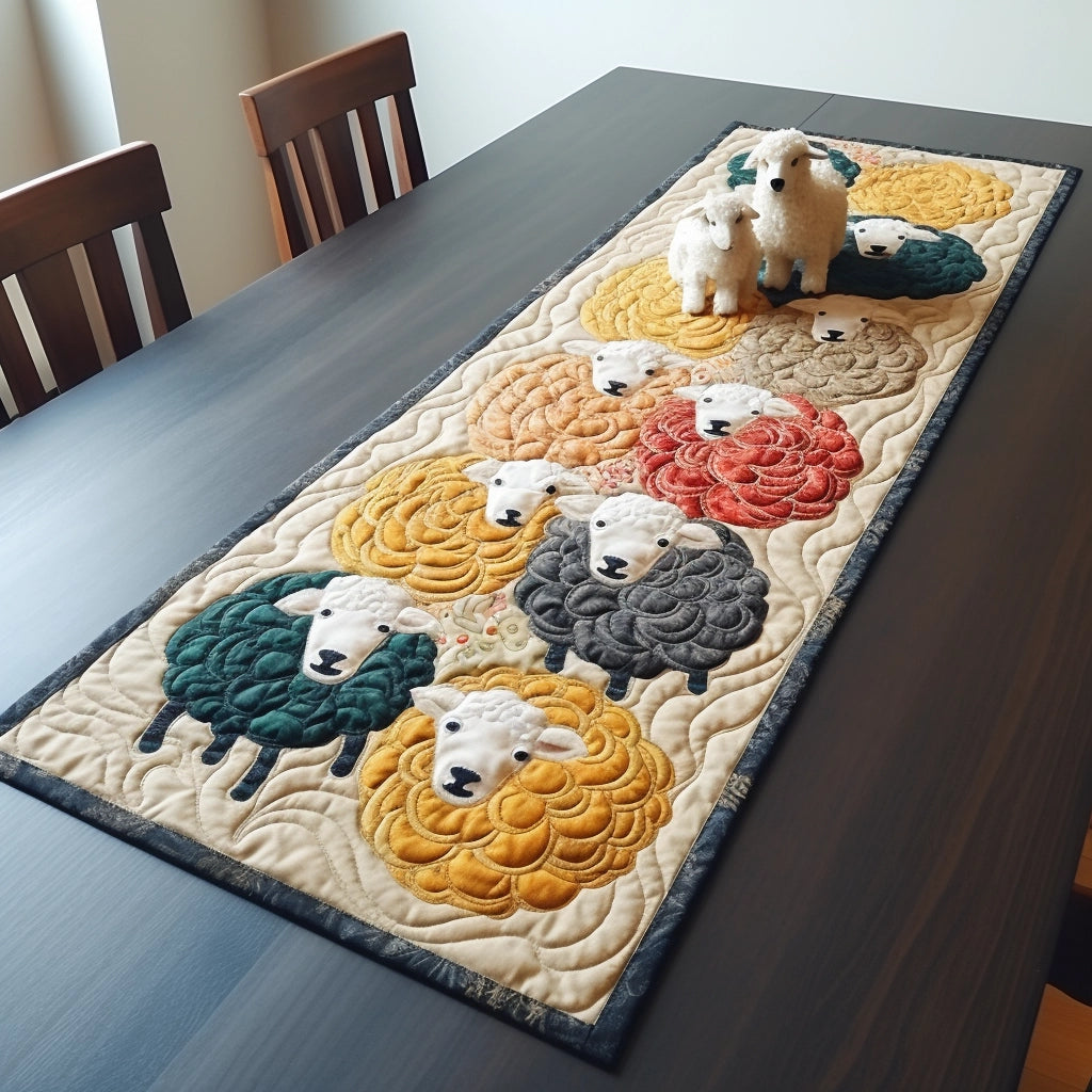 Sheep TAI201223079 Quilted Table Runner