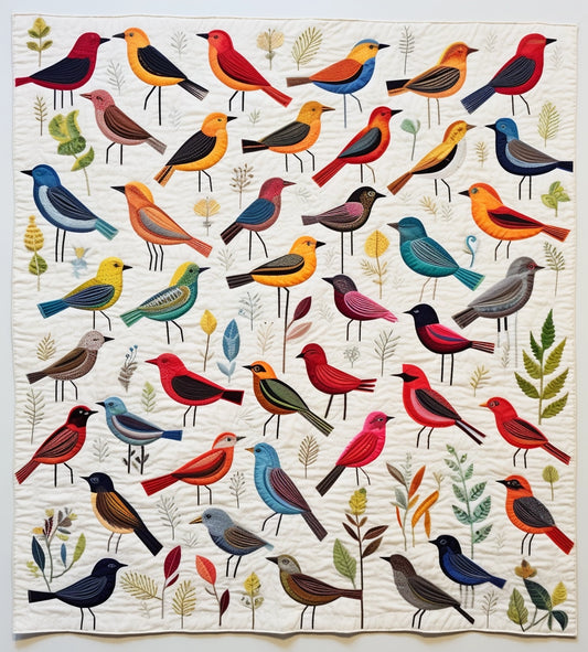 Birds BL9112390 Quilt Blanket