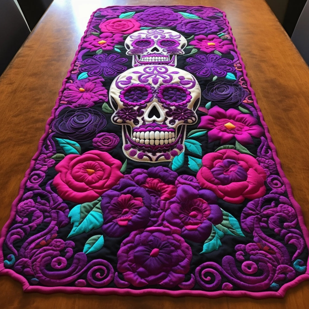 Day Of The Dead TAI260224313 Quilted Table Runner