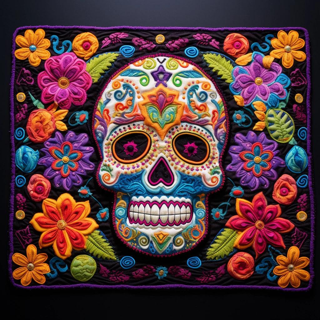 Sugar Skull TAI260224197 Quilted Placemats