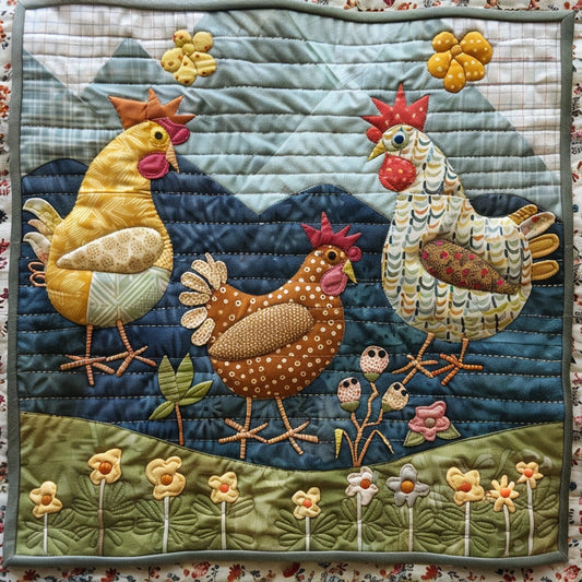 Chicken TAI060324225 Quilted Placemats