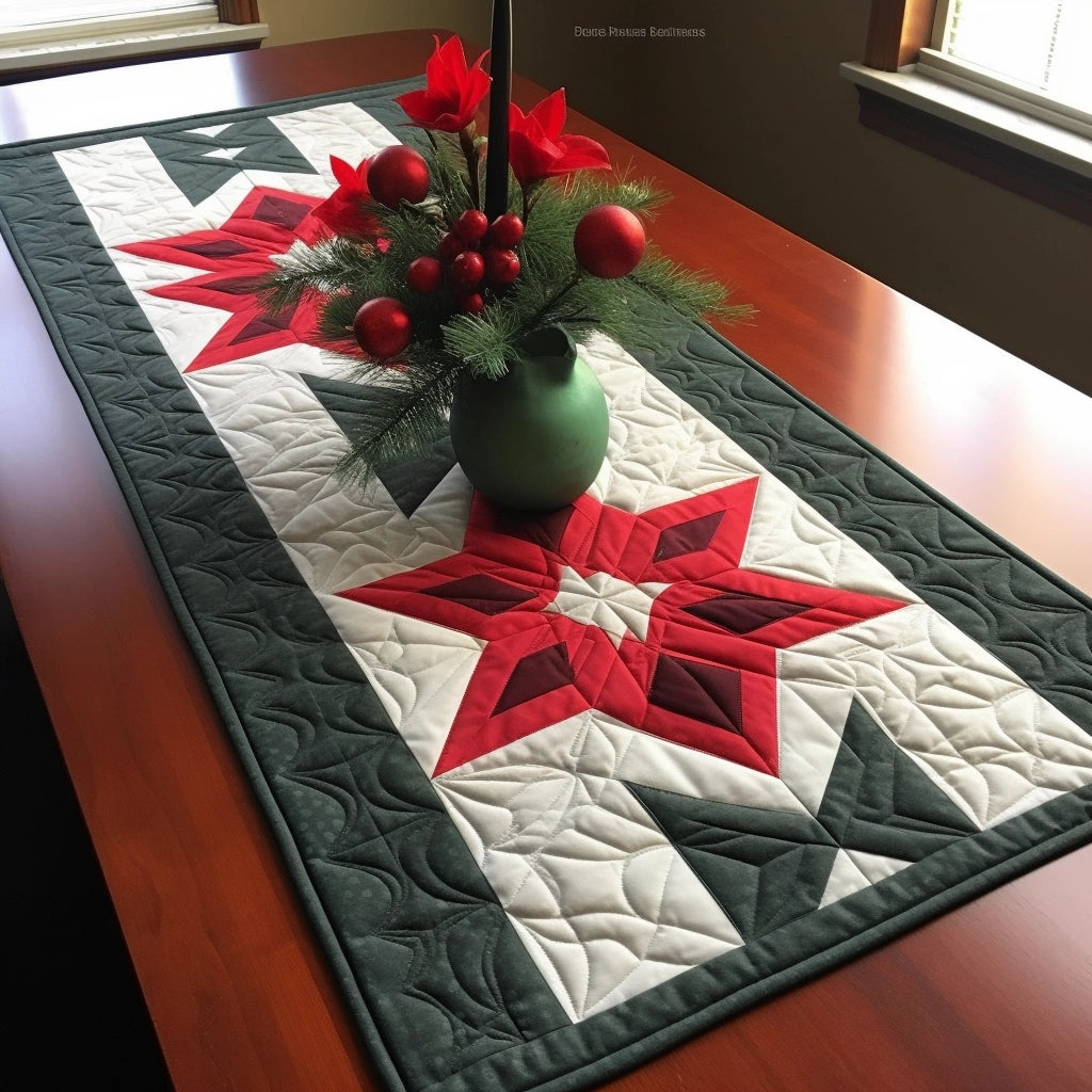 Amish Star TAI201223068 Quilted Table Runner