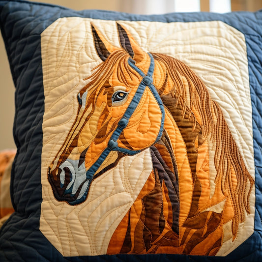 Horse TAI020324229 Quilted Pillow Case