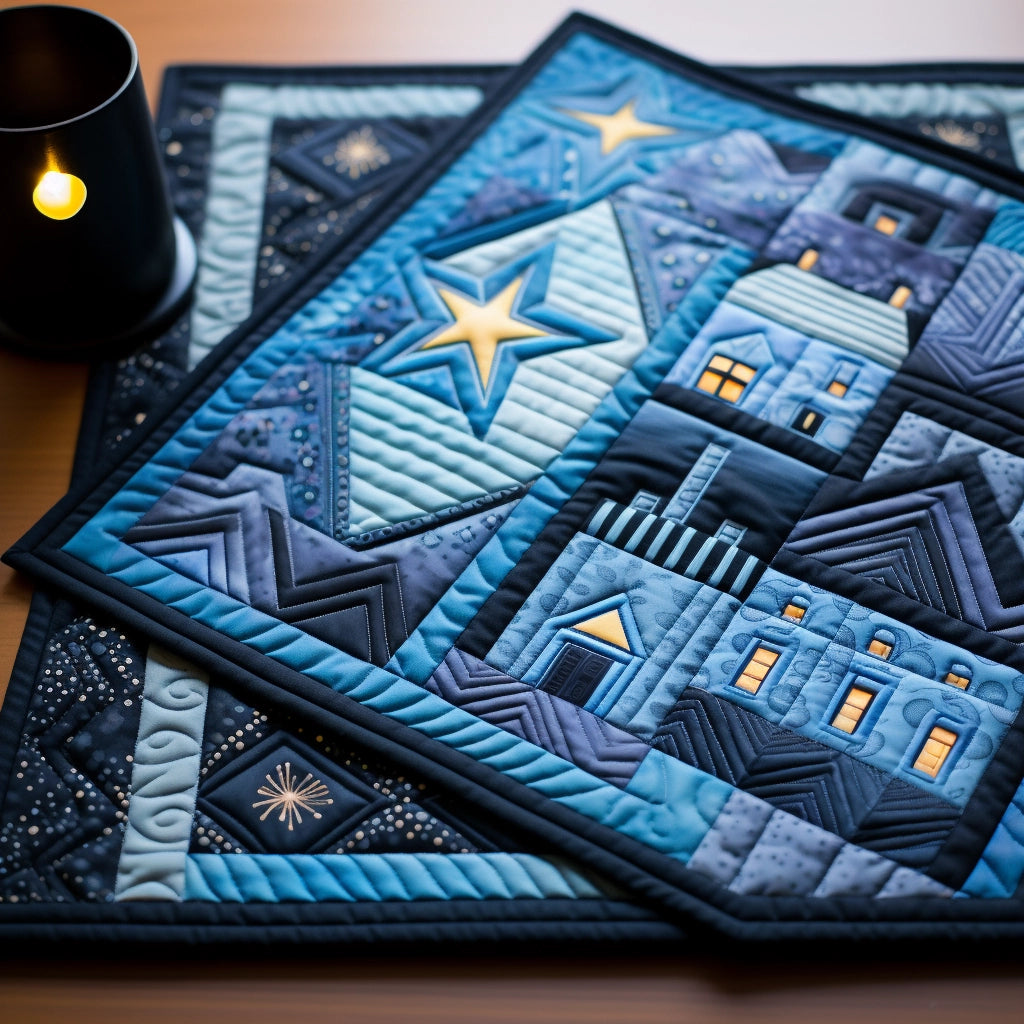 Jewish Hanukkah TAI040124363 Quilted Placemats