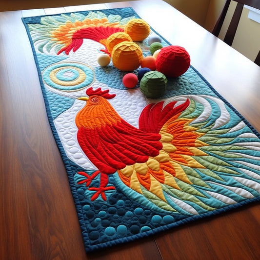 Chicken TAI221223223 Quilted Table Runner