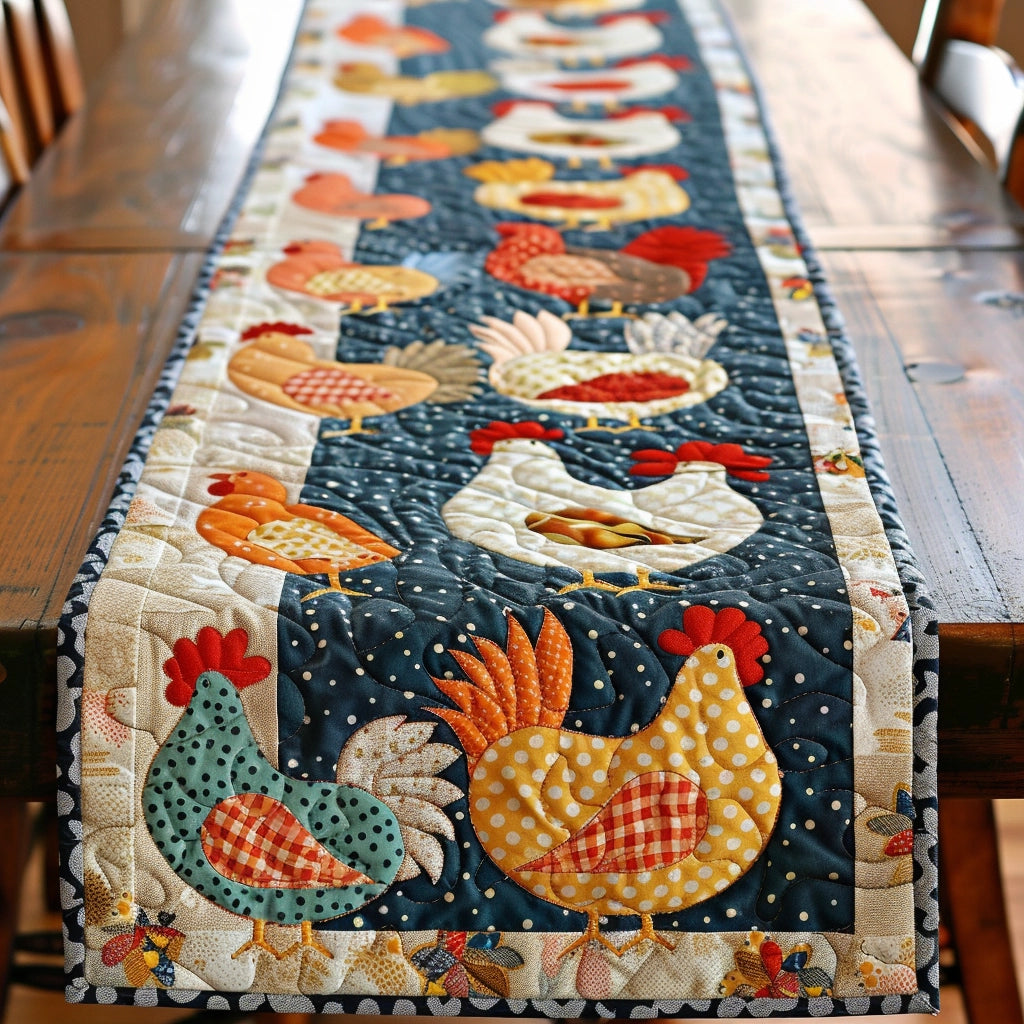 Chicken TAI020324067 Quilted Table Runner