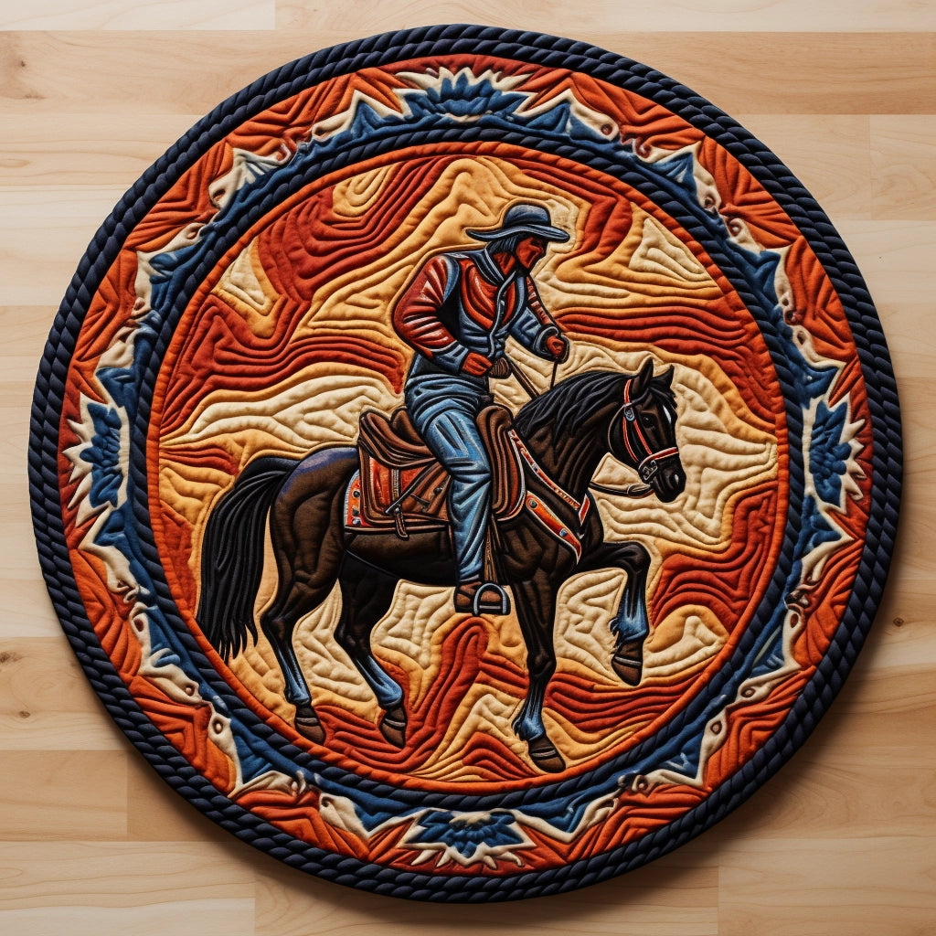 Cowboy TAI260224268 Quilted Round Mat