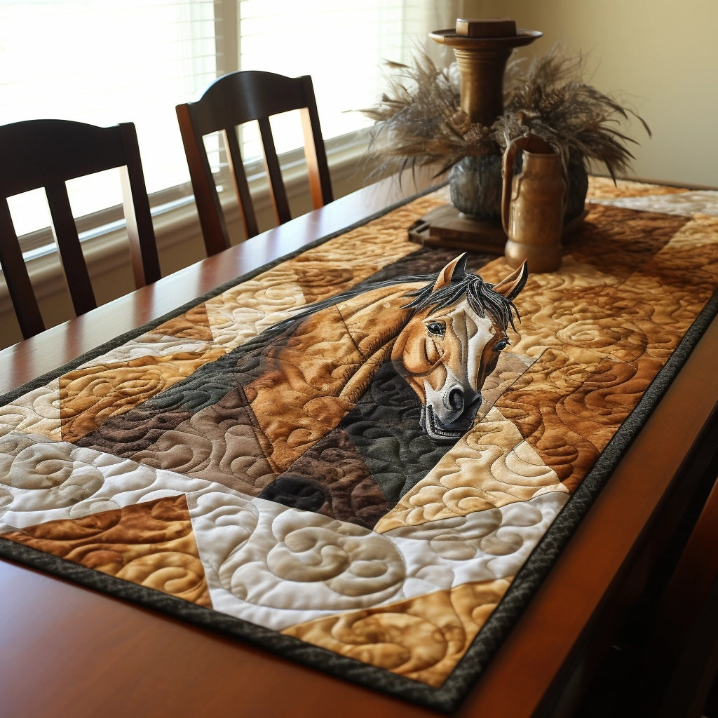 Horse TAI01122315 Quilted Table Runner