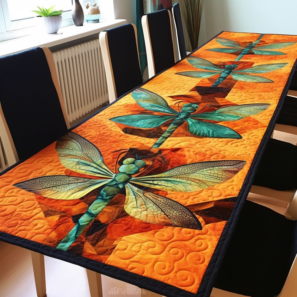 Dragonfly TAI04122314 Quilted Table Runner