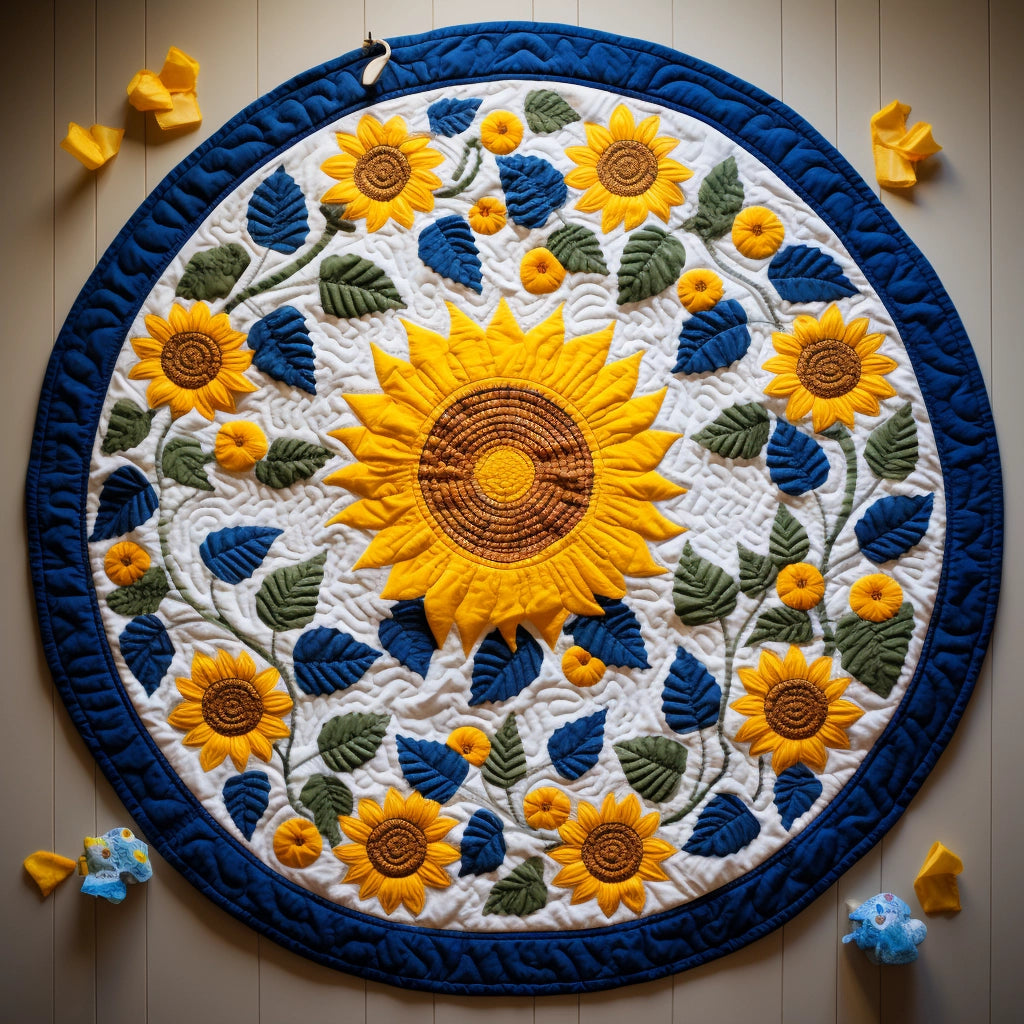 Sunflower TAI221223104 Quilted Round Mat