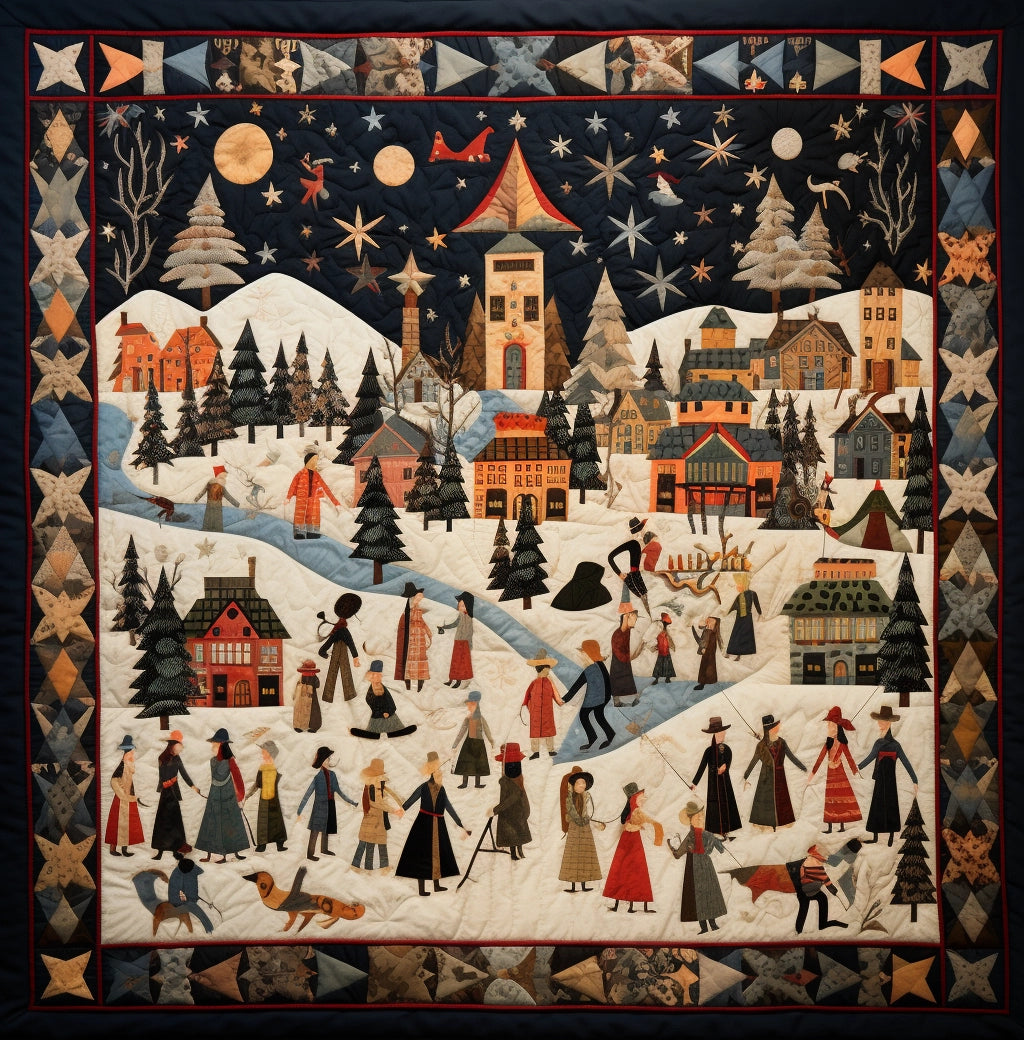 Christmas Village TAI15112304 Quilt Blanket