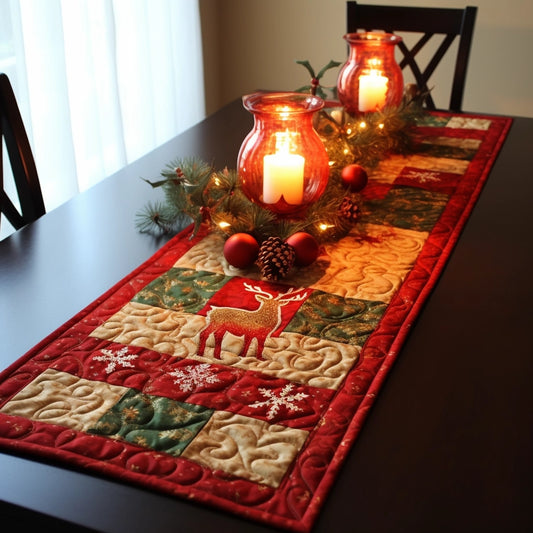 Christmas Deer TAI060123131 Quilted Table Runner