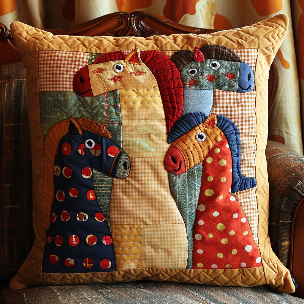 Horse TAI060324256 Quilted Pillow Case