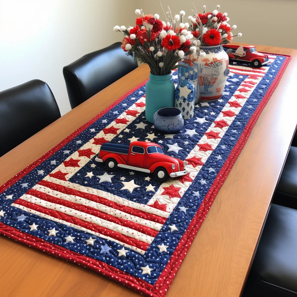 Patriotic TAI280224041 Quilted Table Runner