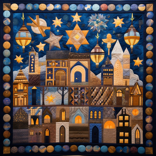 Jewish Hanukkah TAI28122389 Quilt Blanket