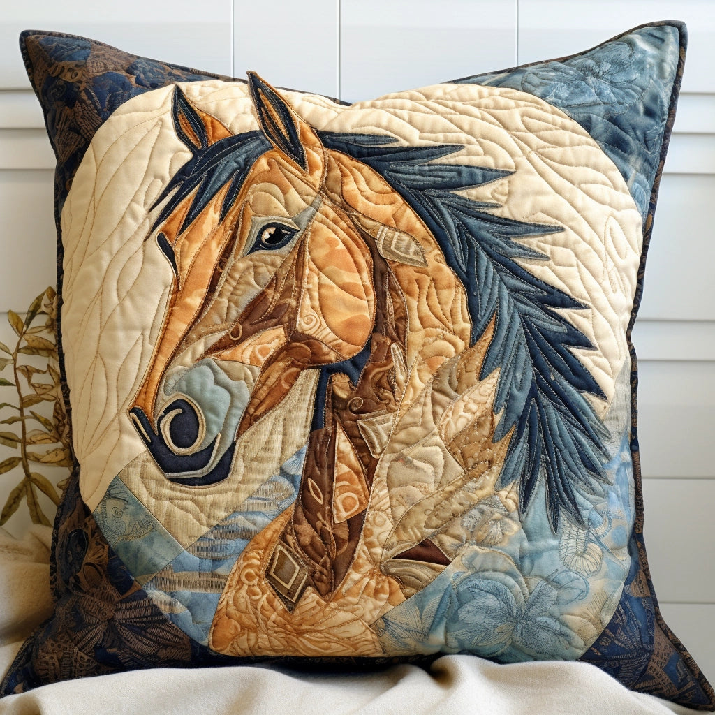 Horse TAI020324279 Quilted Pillow Case