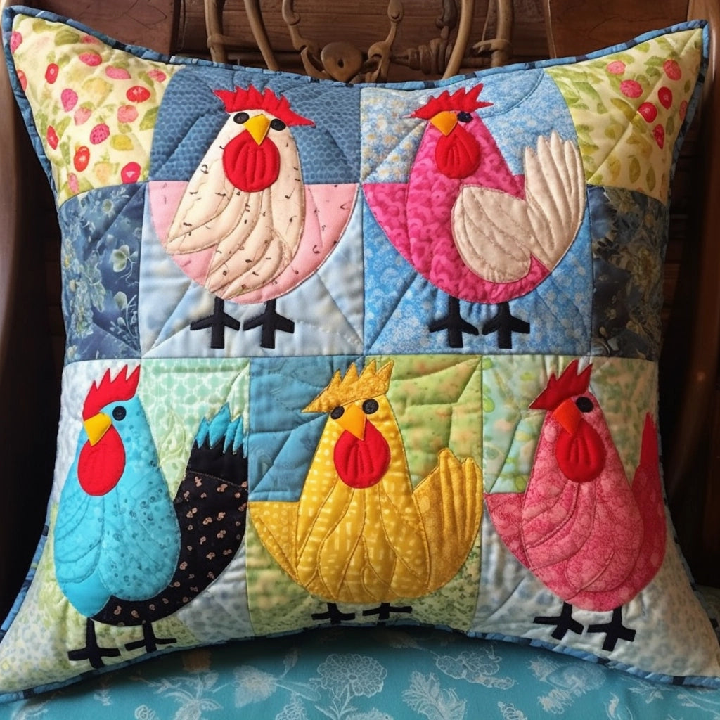 Chicken TAI060324144 Quilted Pillow Case