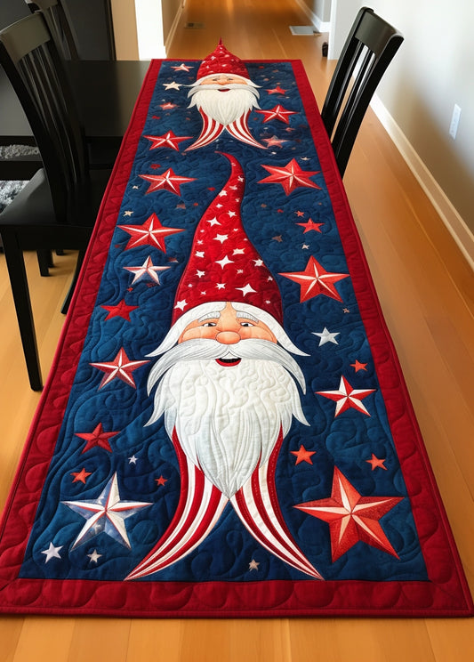 Patriotic Gnome TAI260224461 Quilted Table Runner