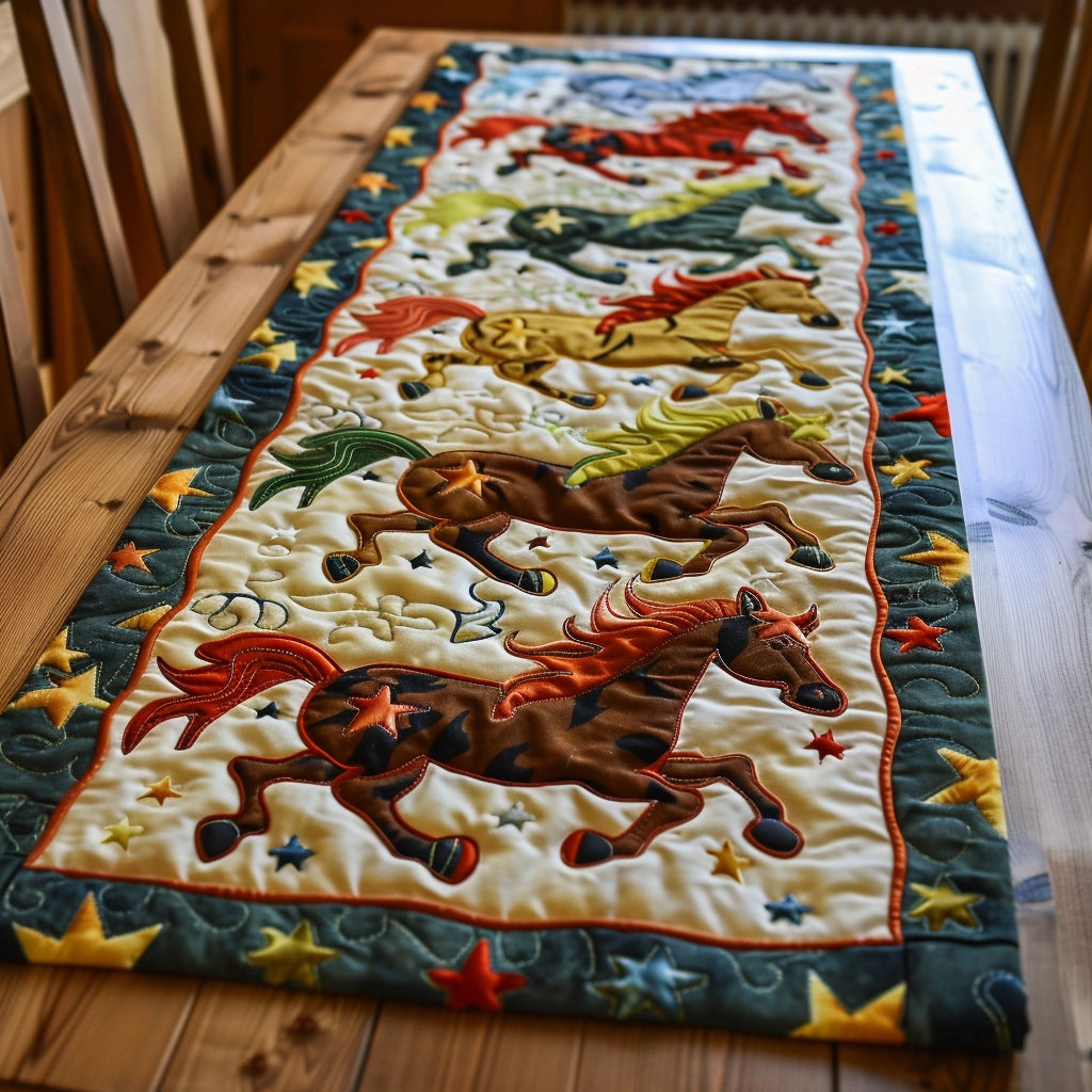 Horse TAI060324304 Quilted Table Runner