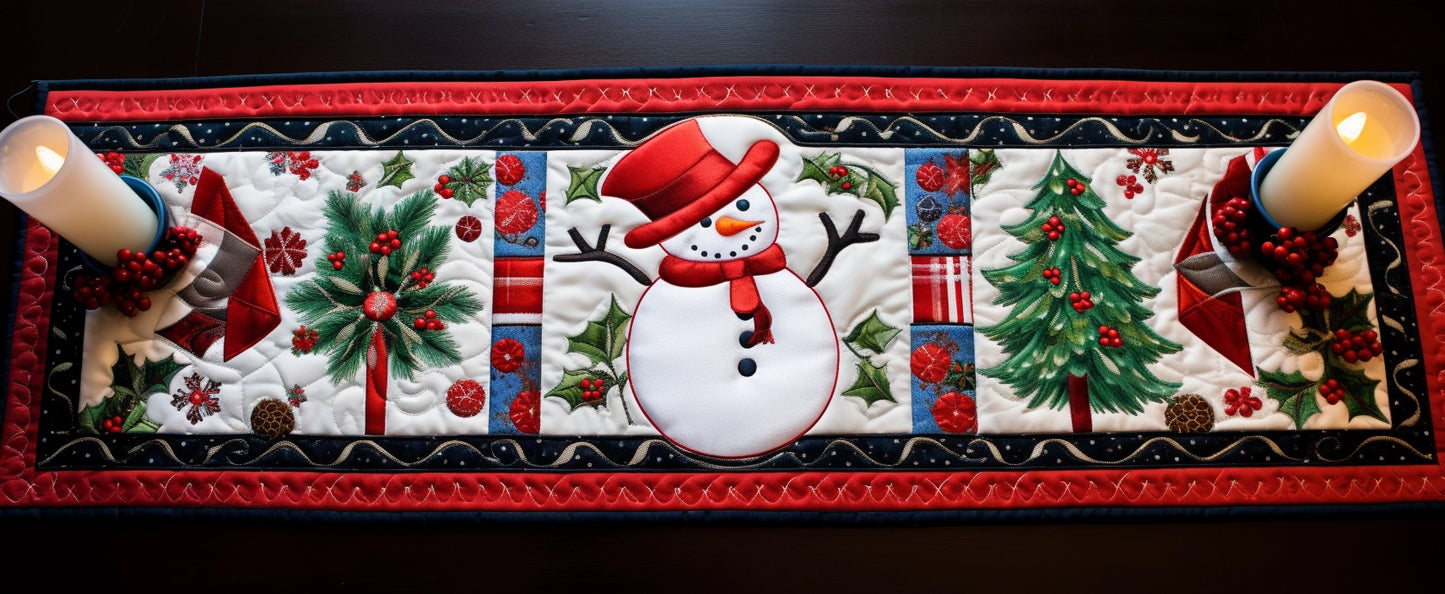 Christmas Snowman TAI280224016 Quilted Table Runner