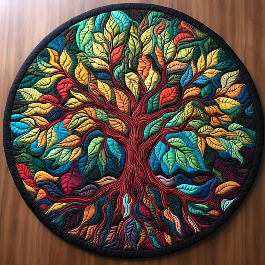 Tree Of Life TAI221223100 Quilted Round Mat