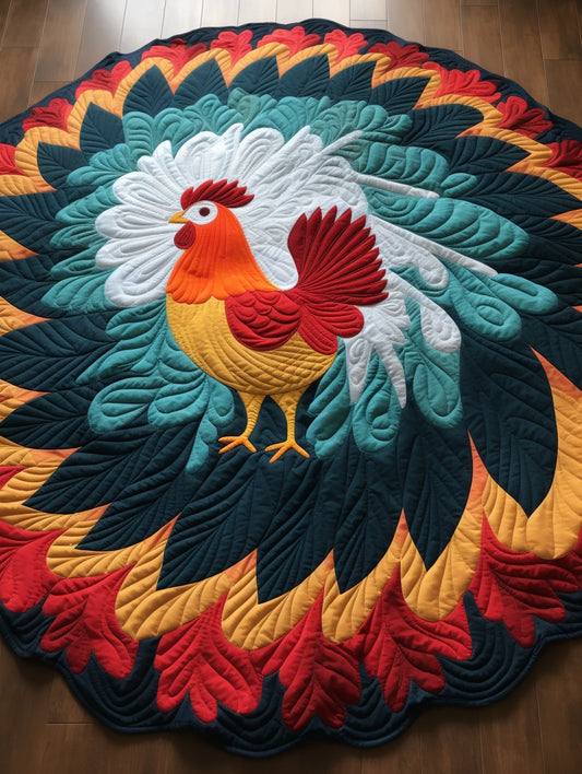 Chicken TAI221223094 Quilted Round Mat