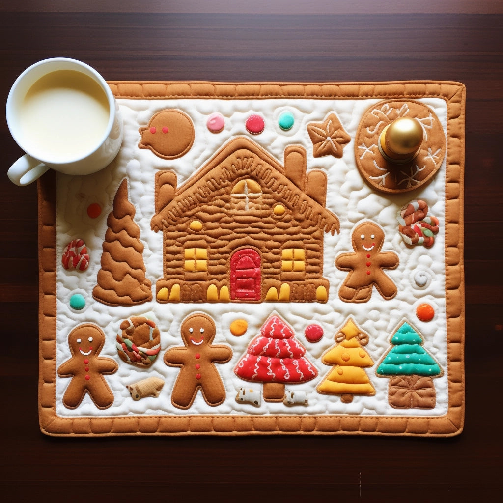 Gingerbread Man TAI260224128 Quilted Placemats