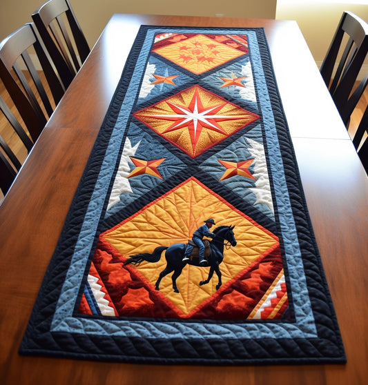 Cowboy TAI221223226 Quilted Table Runner