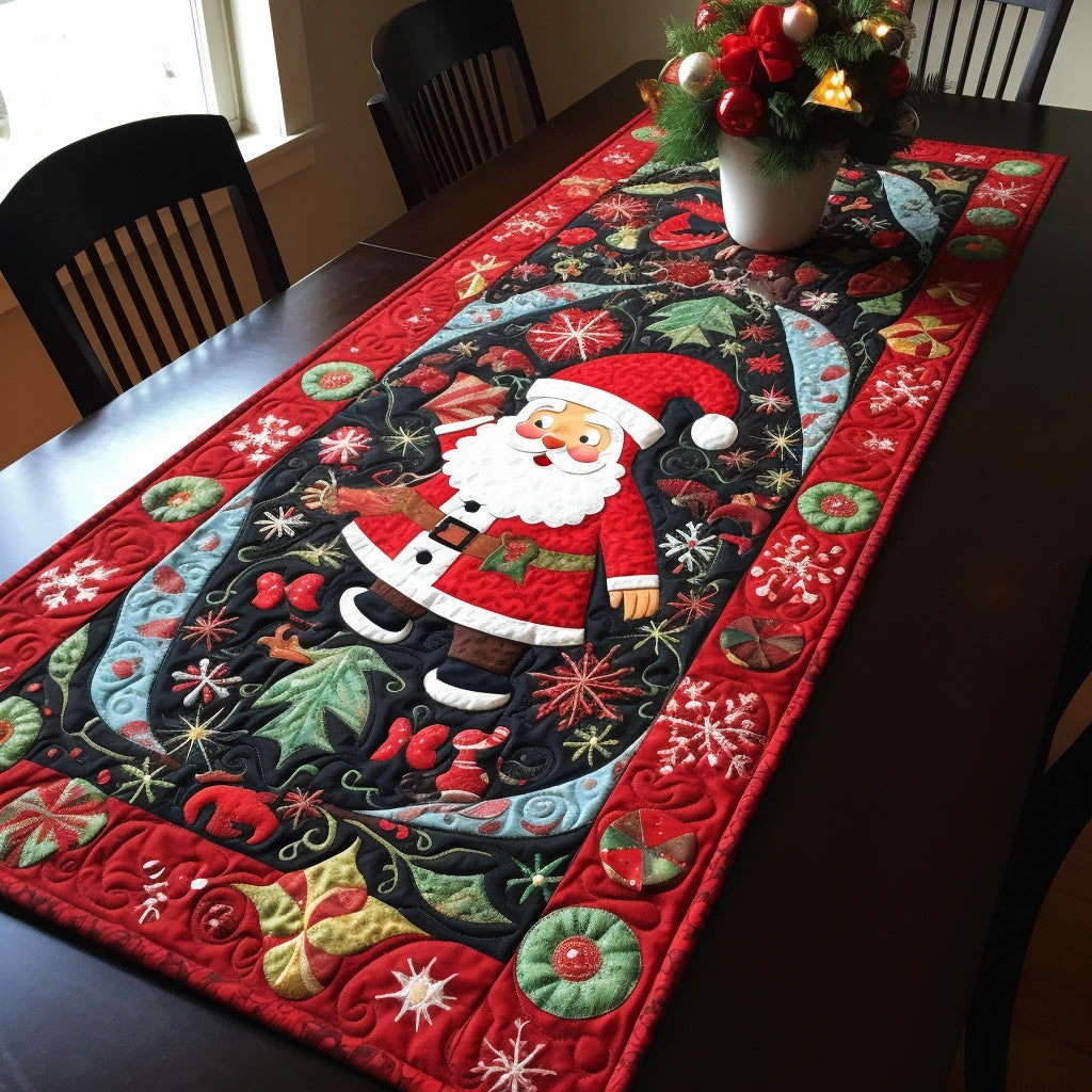 Christmas Santa TAI261223125 Quilted Table Runner