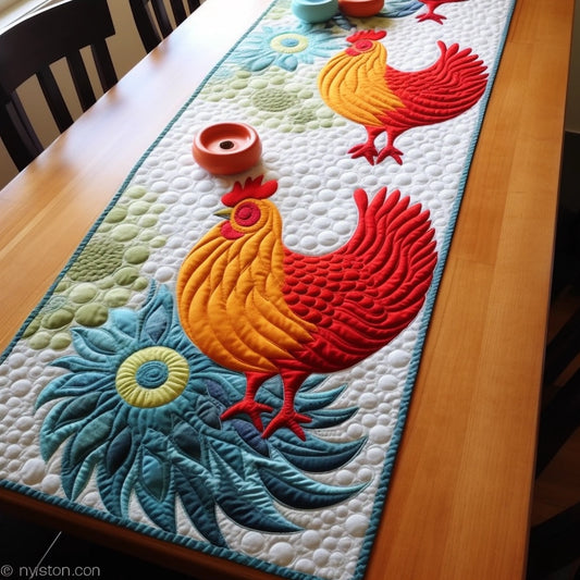 Chicken TAI221223163 Quilted Table Runner