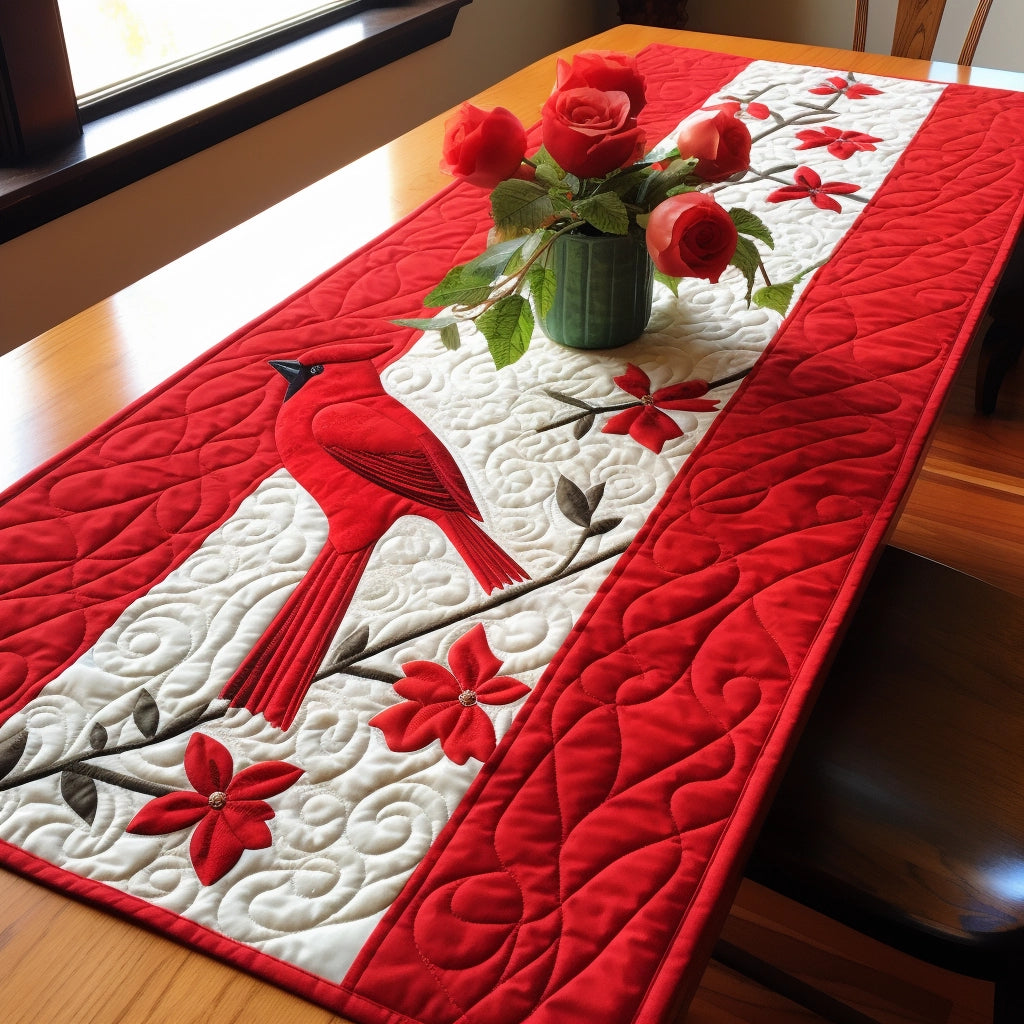 Cardinal TAI221223189 Quilted Table Runner – Charming Favor