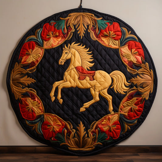 Horse TAI221223013 Quilted Round Mat