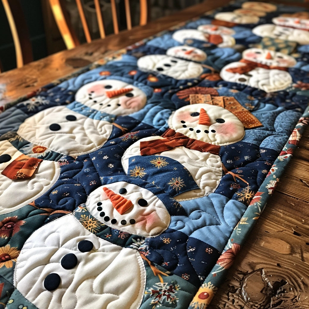 Snowman TAI020324046 Quilted Table Runner