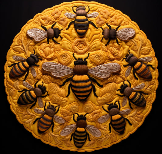 Bee TAI271223276 Quilted Round Mat