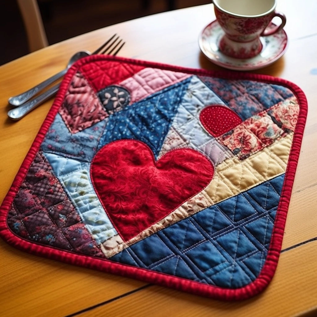 Heart TAI260224227 Quilted Placemats