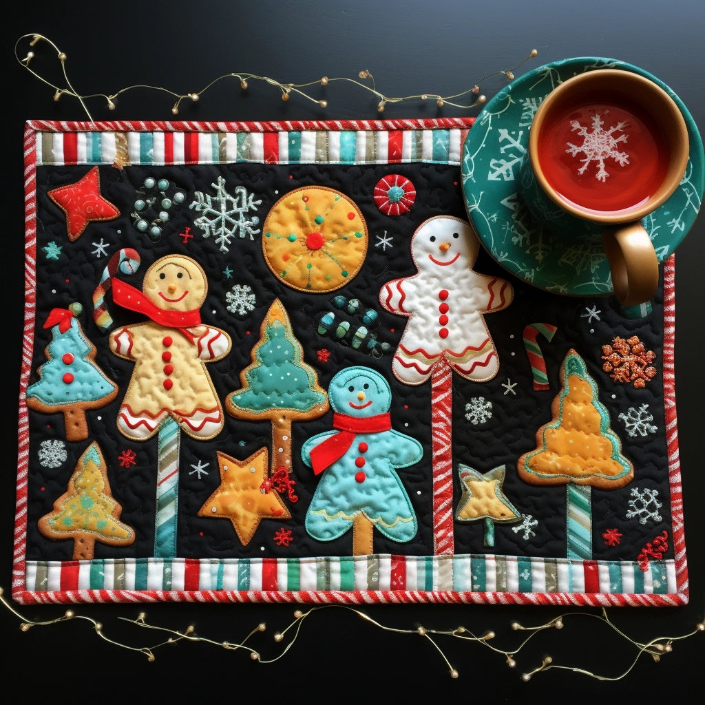 Gingerbread Man TAI260224142 Quilted Placemats