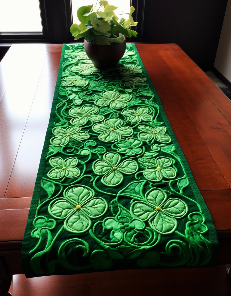 Shamrock TAI260224371 Quilted Table Runner