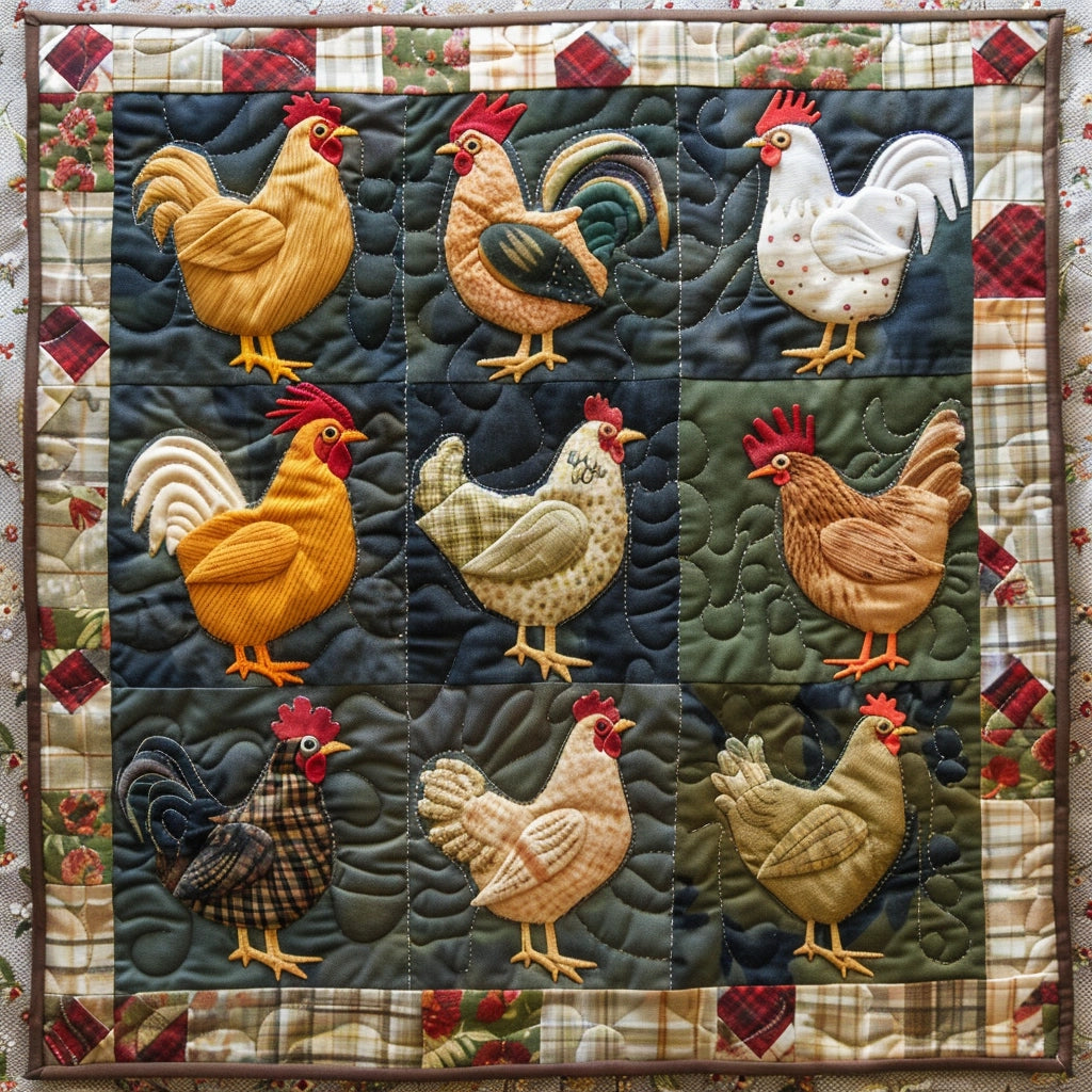 Chicken TAI060324195 Quilted Placemats