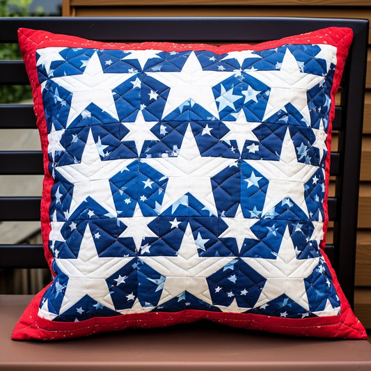 Patriotic Star TAI060324146 Quilted Pillow Case