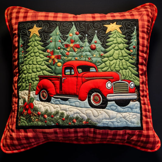 Christmas Truck TAI020324234 Quilted Pillow Case