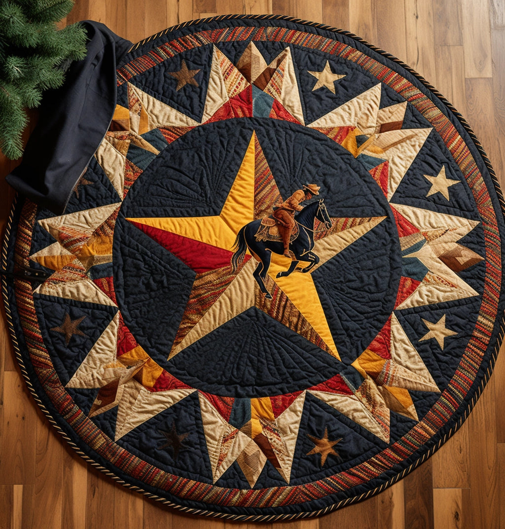 Cowboy TAI221223047 Quilted Round Mat