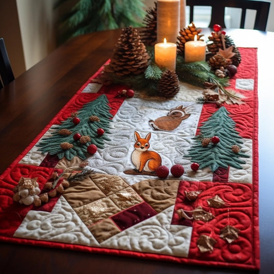 Christmas Woodland TAI060123137 Quilted Table Runner