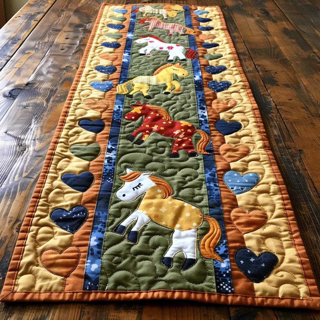 Horse TAI060324306 Quilted Table Runner