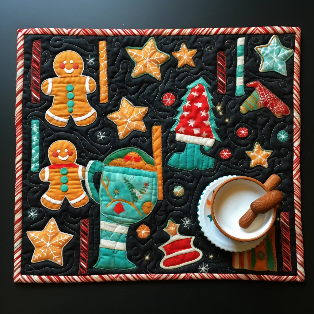 Gingerbread Man TAI260224127 Quilted Placemats