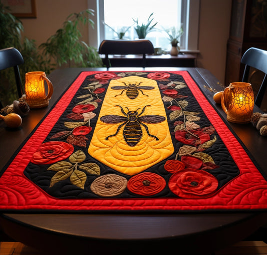 Bee TAI271223053 Quilted Table Runner