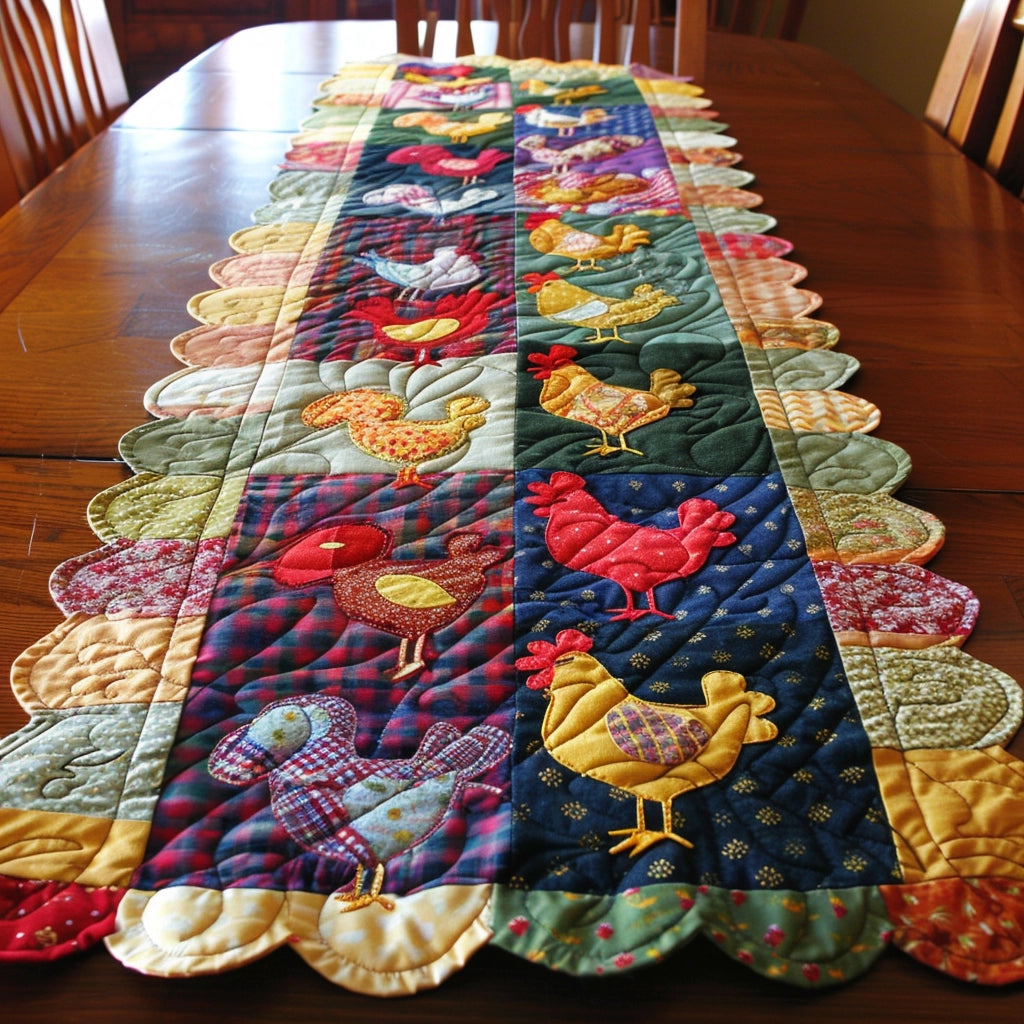 Chicken TAI020324063 Quilted Table Runner